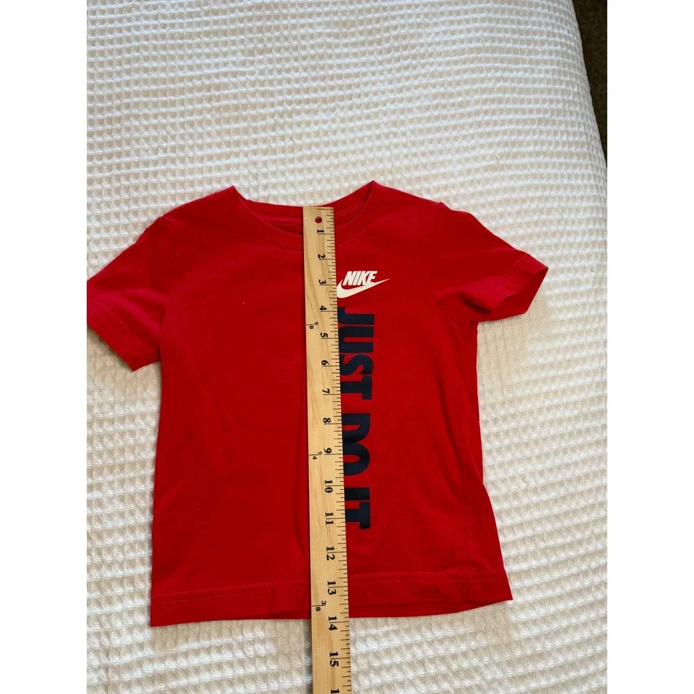 Nike T-Shirt Kids 3T Red Just Do It Graphic Short Sleeve Tee